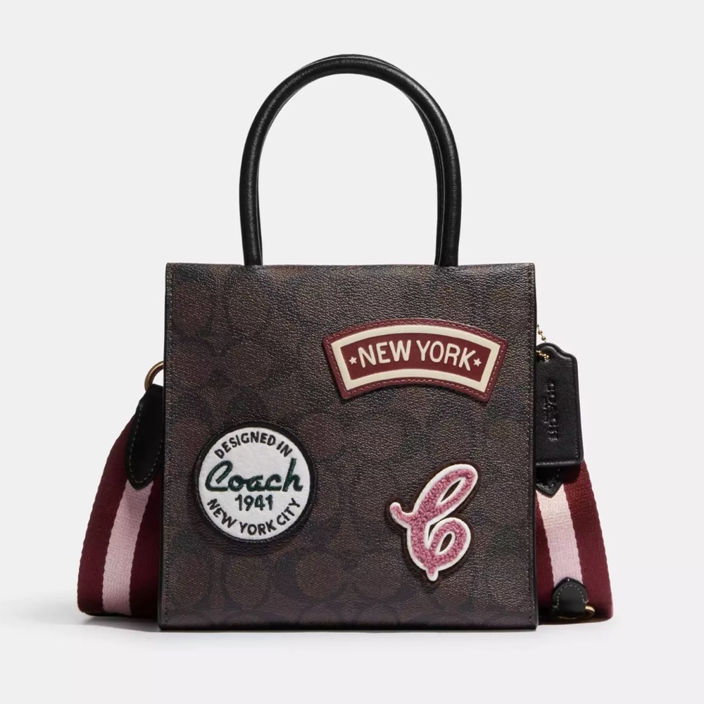 COACH CE593 Mini Cally Crossbody In Signature Canvas With Ski Patches